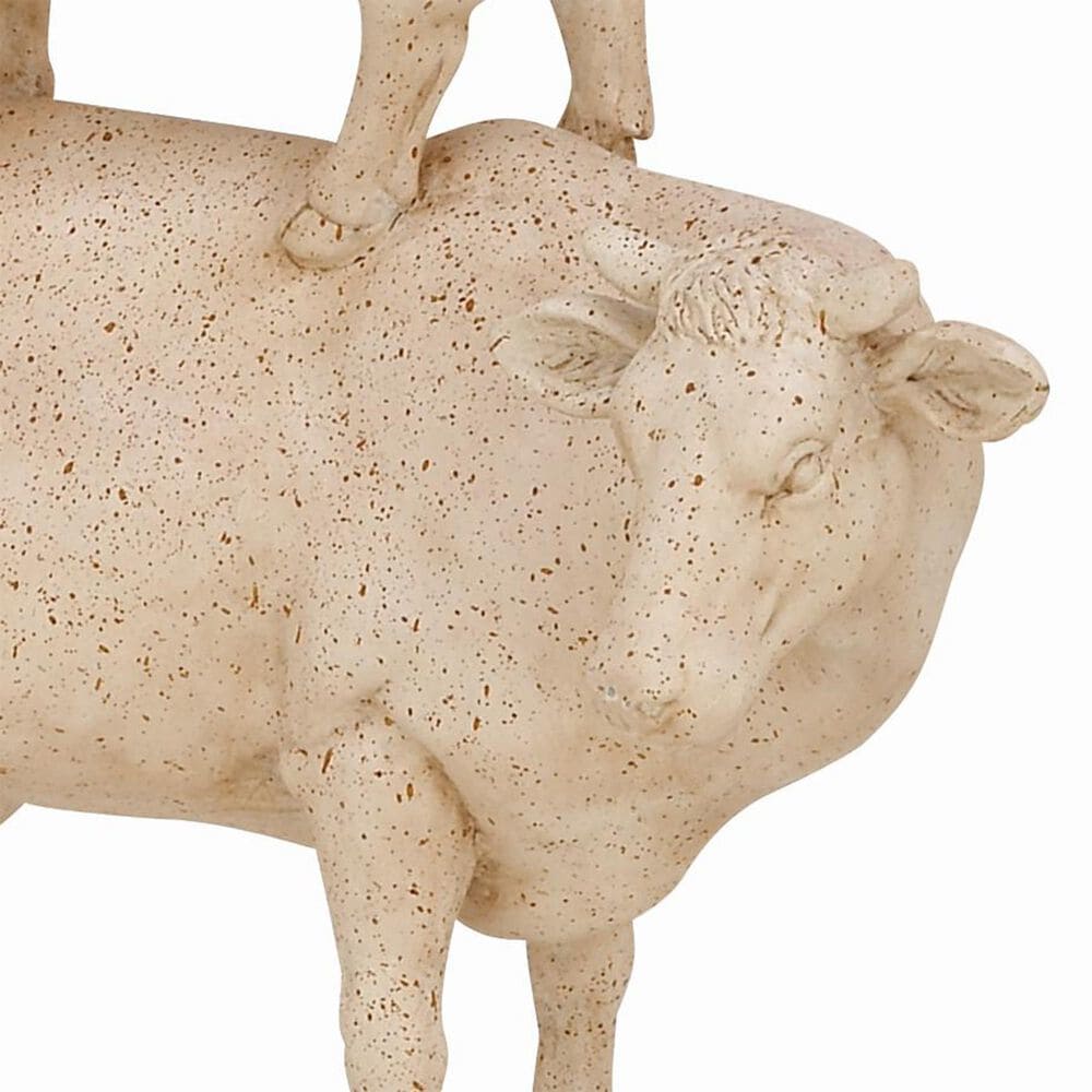 Maple and Jade Stacked Farm Animals Decorative Sculpture in Matte Cream and Red, , large