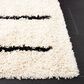 Safavieh Venus Shag VNS604A 2"2" x 8" Ivory and Black Runner, , large