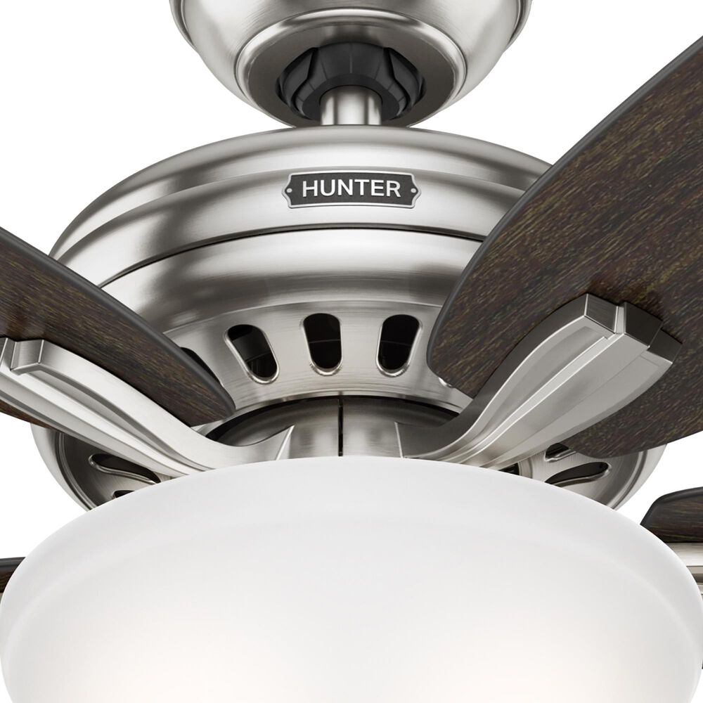 Hunter Newsome 52&quot; Ceiling Fan with Lights in Brushed Nickel, , large