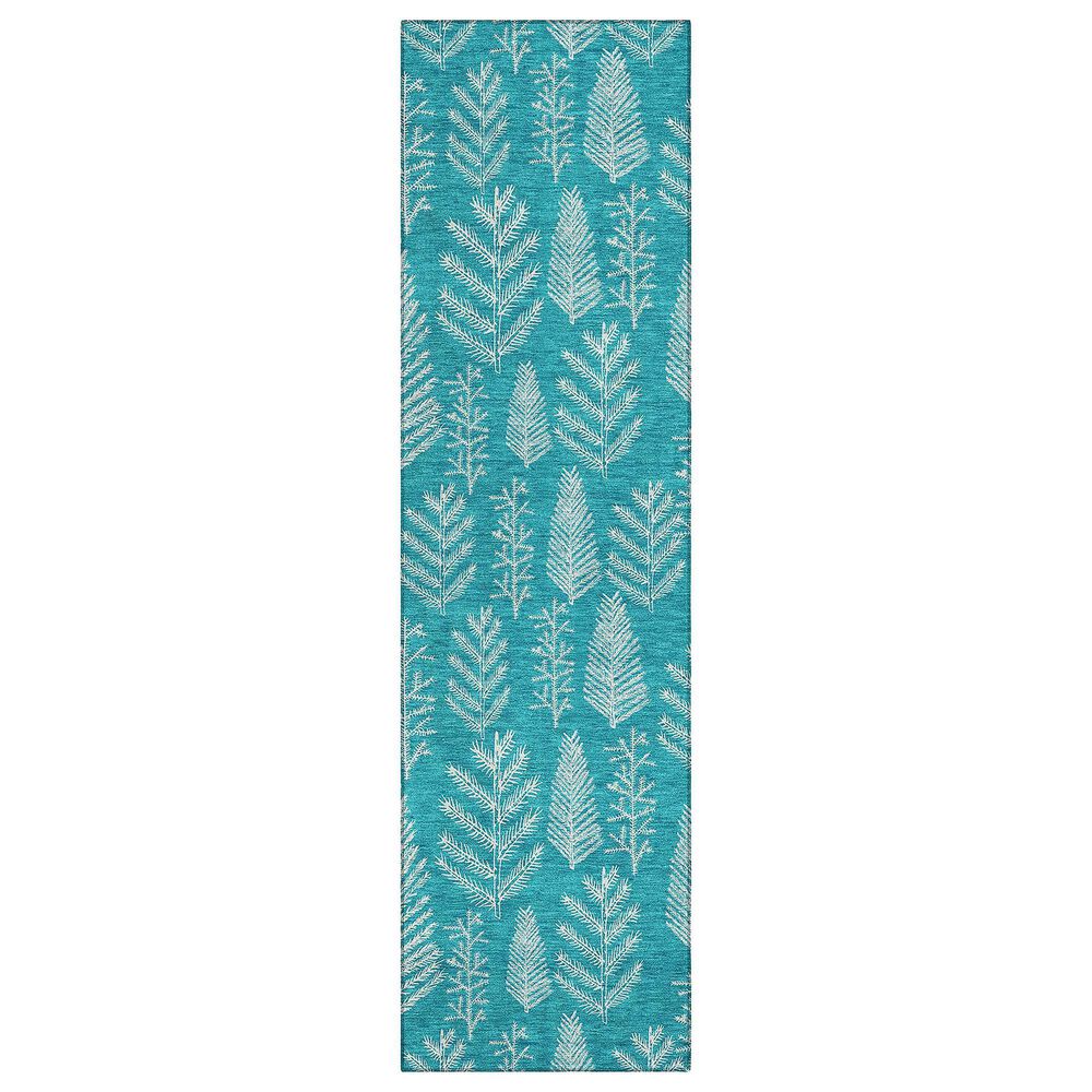 Dalyn Rug Company Wonderland WN21 2"3" x 7"6" Teal Indoor/Outdoor Runner, , large