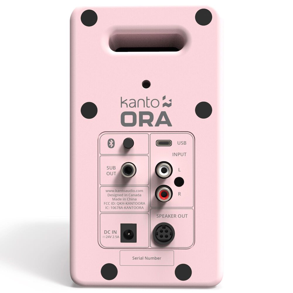 Kanto ORA Desktop Powered Reference Speakers USB-C Input in Pink (Pair), , large