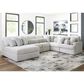 Ashley Cuddle Plush 6-Piece Stationary Left Facing Sectional with Chaise in Arctic, , large