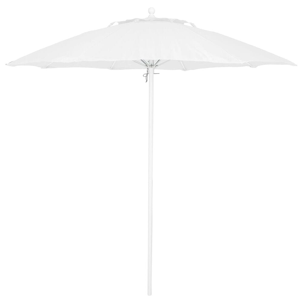 Floating Luxuries Kai Luxury 7.5" Octagonal Fiberglass Market Pool Umbrella in White, , large