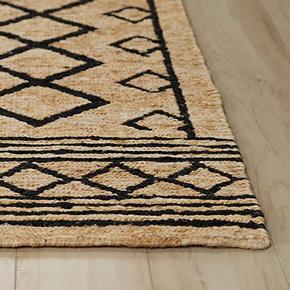 RIZZY Bengal 5&#39; x 7&#39;6&quot; Beige and Black Area Rug, , large