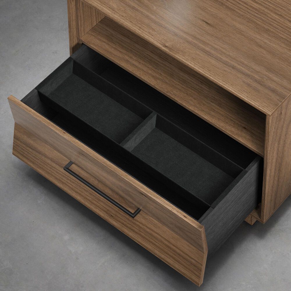 BDI Kava 28&quot; 1-Drawer Nightstand in Natural Walnut with Outlets and USB Ports, , large