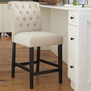 Signature Design by Ashley Tripton Upholstered 24" Counter Stool in Linen, , large
