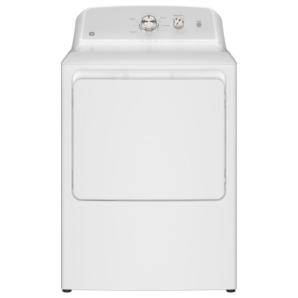 GE Appliances 6.2 Cu. Ft. Electric Dryer in White and Silver Matte, , large