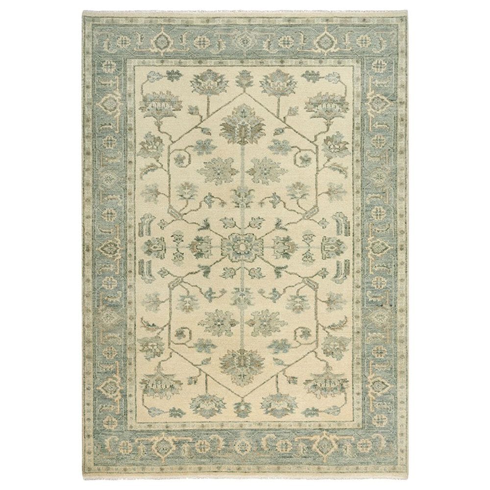 RIZZY Belmont 10" x 14" Ivory and Blue Area Rug, , large