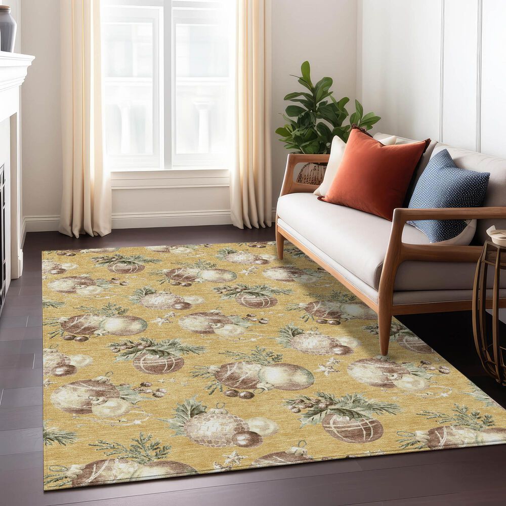 Dalyn Rug Company Wonderland WN36 Gold 5&#39; x 7&#39;6&quot; Area Rug, , large
