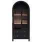 HOMLUX 71" Arched Kitchen Pantry Cabinet in Black, , large