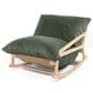 Jaxx Saxx Lush Velvet Bean Bag Rocking Chair in Green, , large
