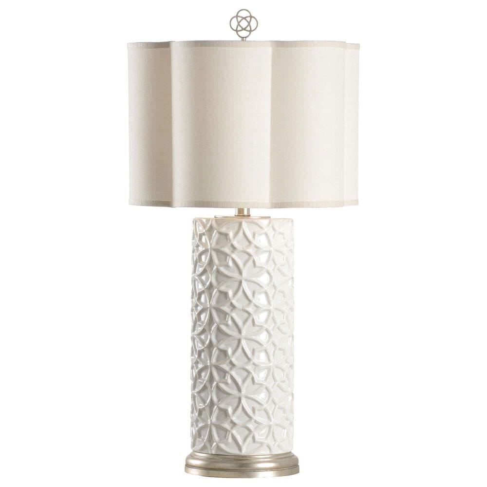 Wildwood Cornelia Table Lamp in Snow White and Silver, , large