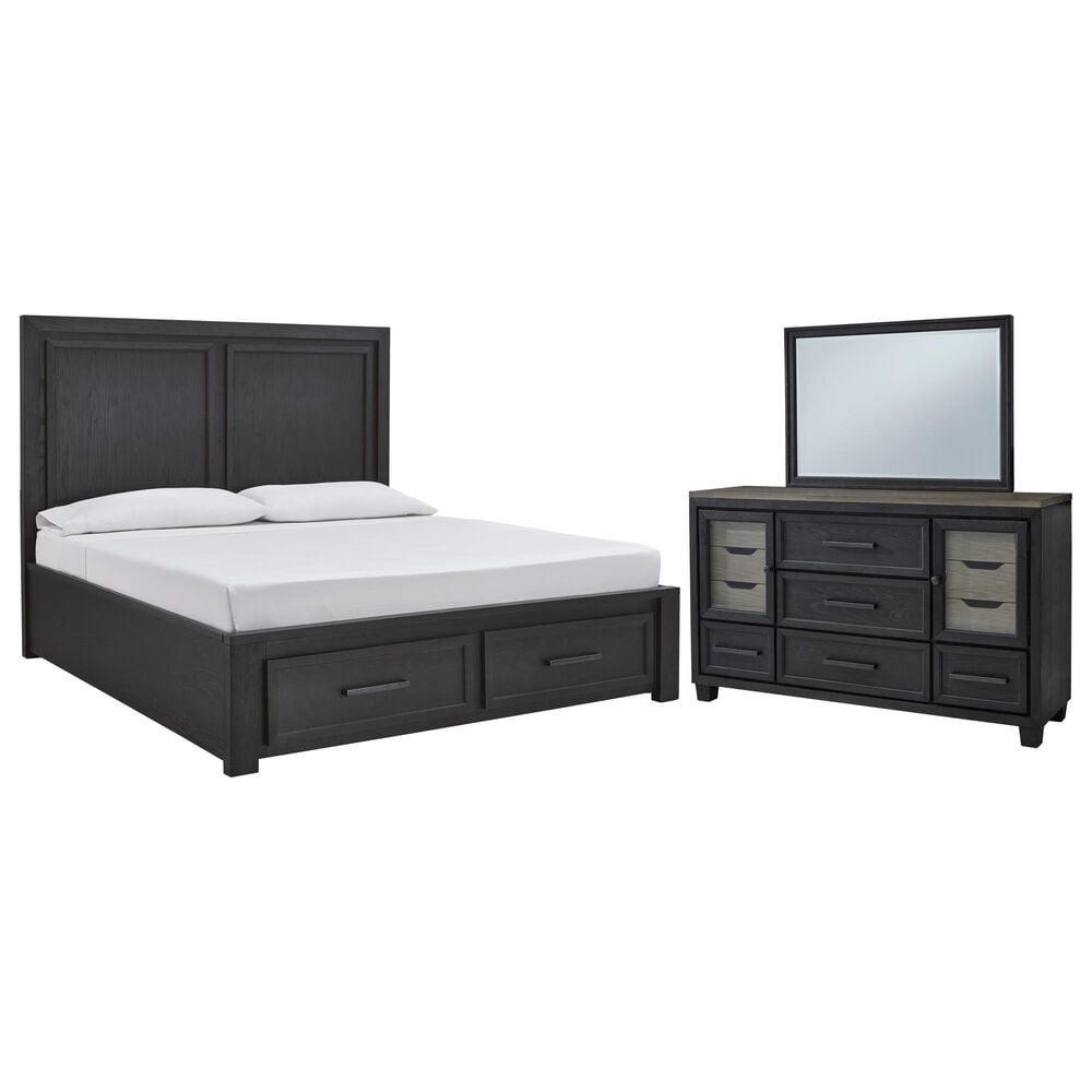 Millenium Foyland 3-Piece King Bedroom Set in Black and Brown, , large