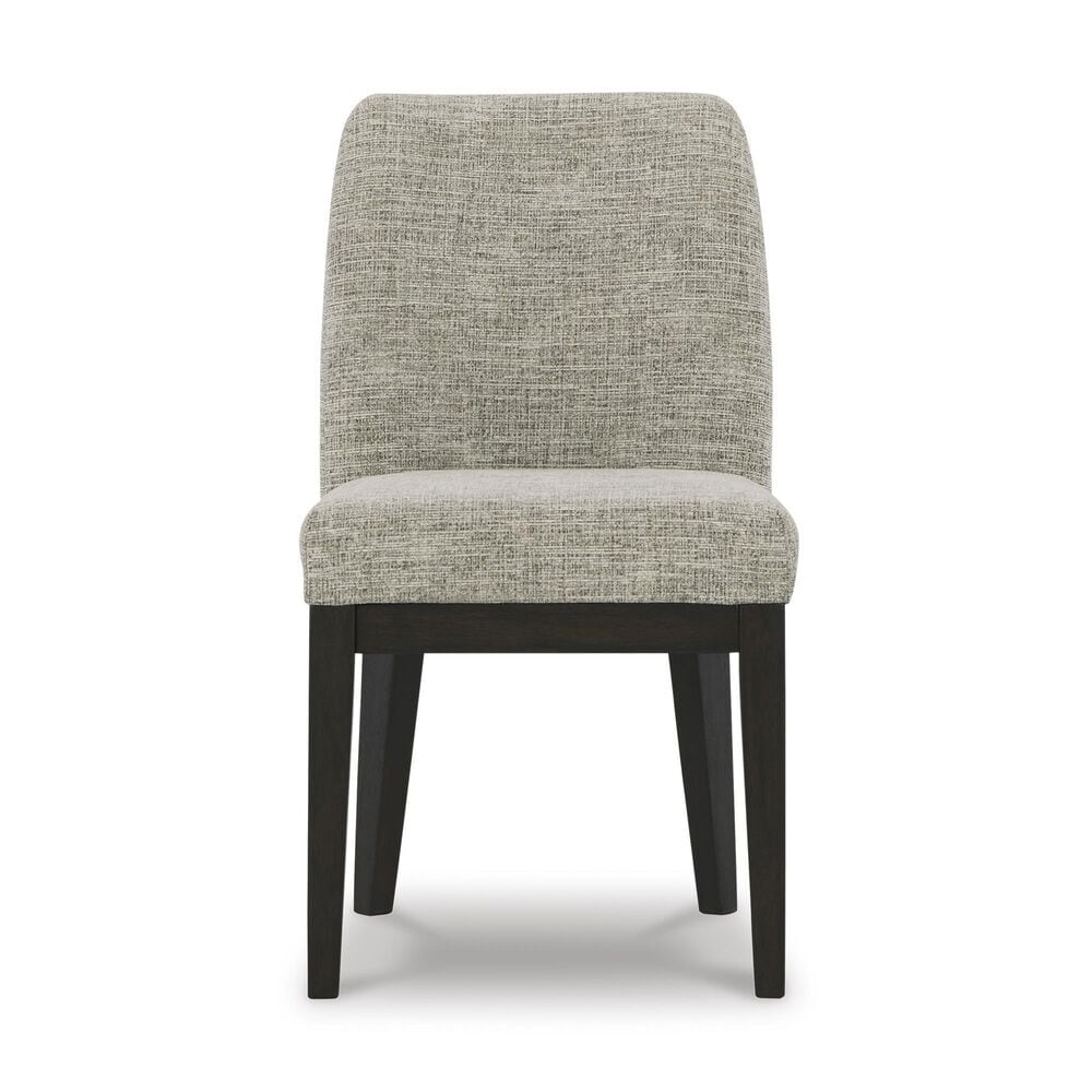 Millenium Burkhaus Side Chair with Beige and Brown Cushion in Dark Brown, , large