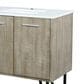 Lexora Home Lancy 72" Double Bathroom Vanity in Rustic Acacia with 2 cm White Quartz Top and Rectangular Sinks, , large