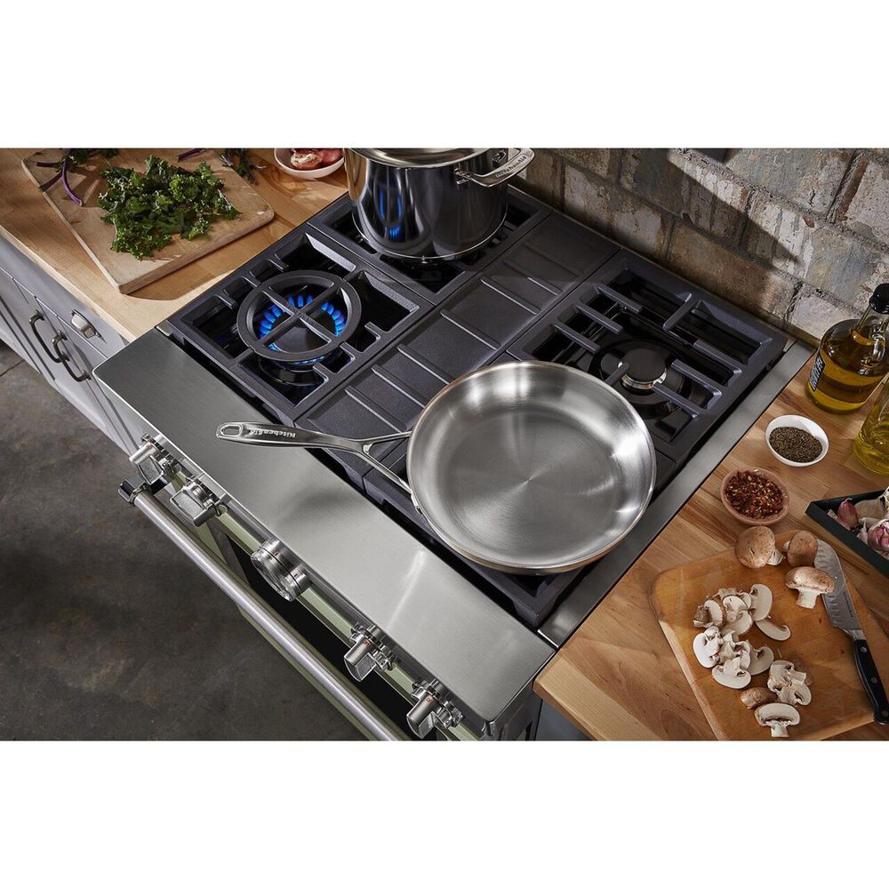 KitchenAid 4.1 Cu. Ft. Freestanding Gas Range with True Convection in Avocado Cream, , large