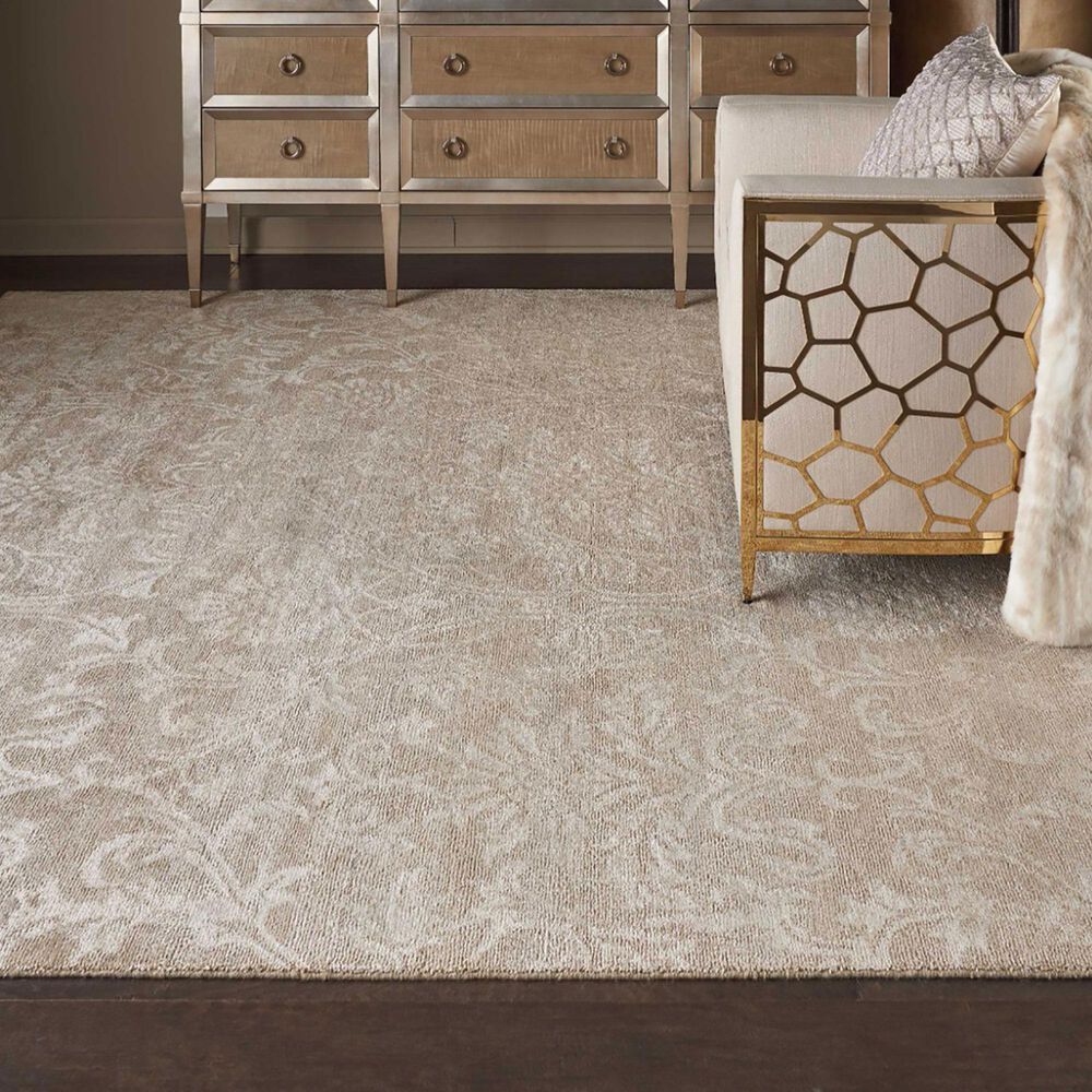 Nourison Silk Shadows 8&#39;6&quot; x 11&#39;6&quot; Light Gold Area Rug, , large