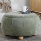Lumisource Tray Storage Pouf with Leg in Green, , large