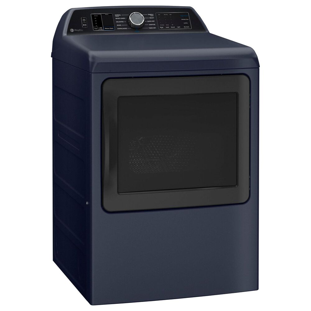 GE Profile 5.4 Cu. Ft. Top Load Impeller Washer and 7.3 Cu. Ft. Gas Dryer Laundry Pair in Sapphire Blue, , large