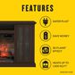 Classic Flame 62" TV Stand with Electric Fireplace in Stromburg Oak, , large