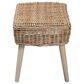 Baxton Studio Raisa Bench in Grey and Light Brown, , large