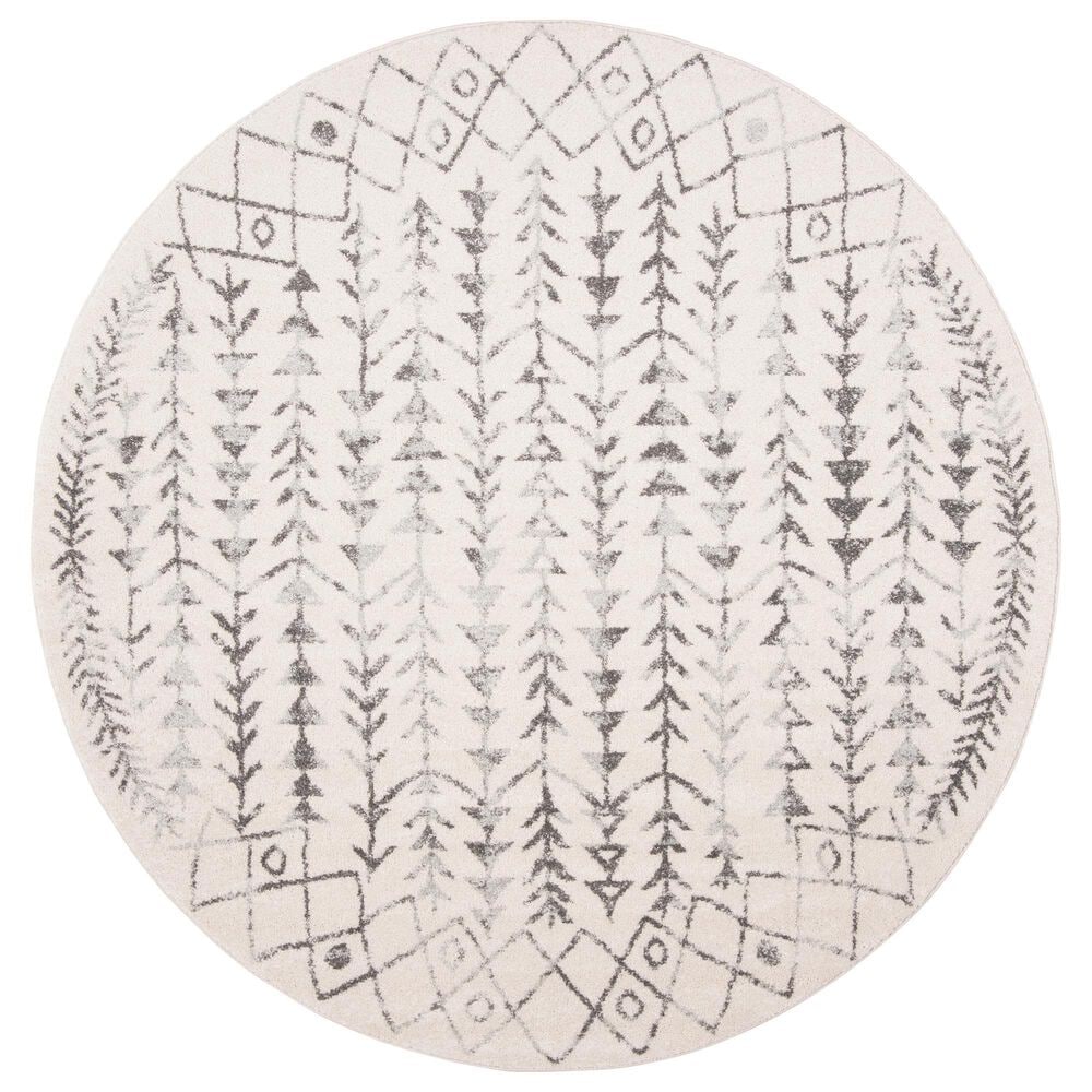 Safavieh Tulum 5" Round Grey Area Rug, , large