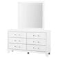 Global Furniture USA Luccia 6-Drawer Dresser and Mirror in White, , large