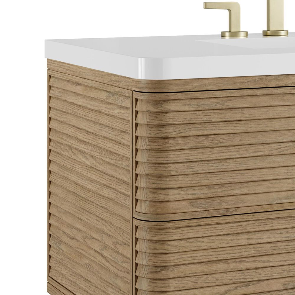 James Martin Allamari 36" Single Bathroom Vanity in Dune Mist with 3 cm Tajnar Eclos Top and Rectangular Sink, , large