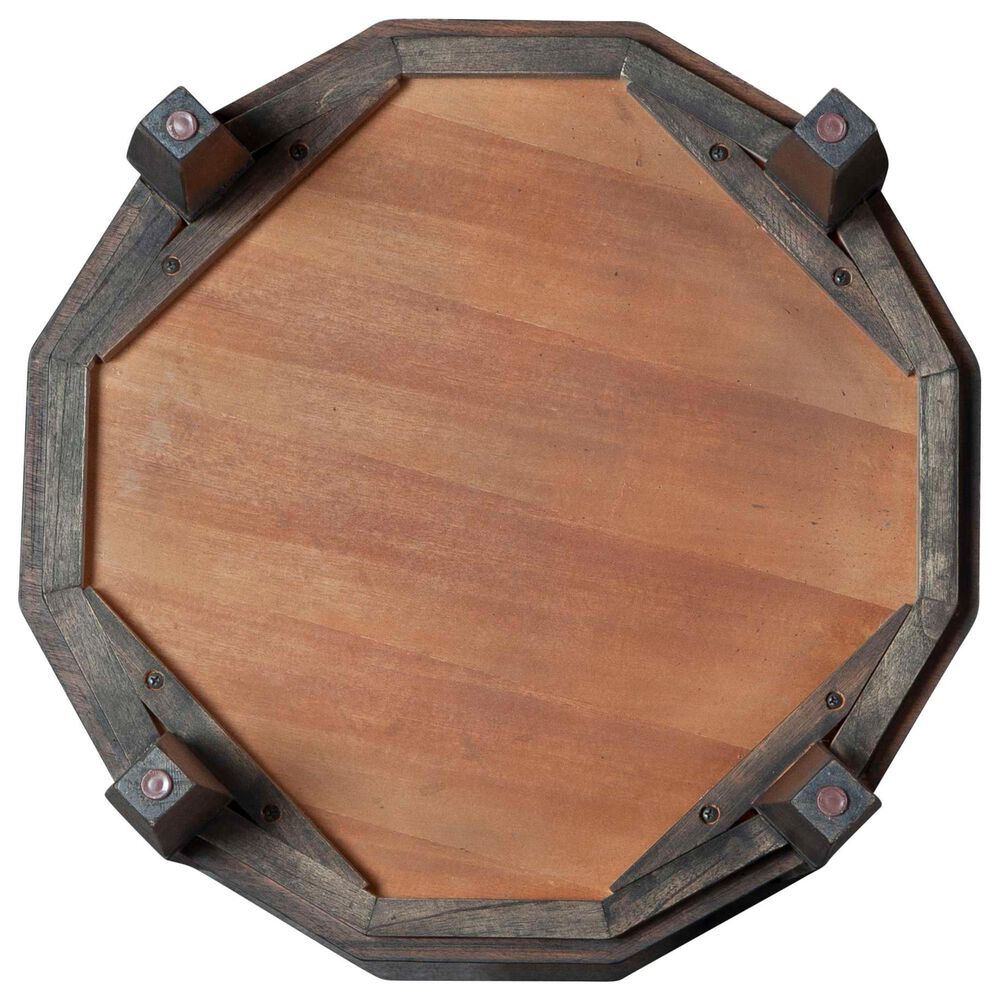 Hekman Linwood Dodecagon Chairside Table in Brown, , large