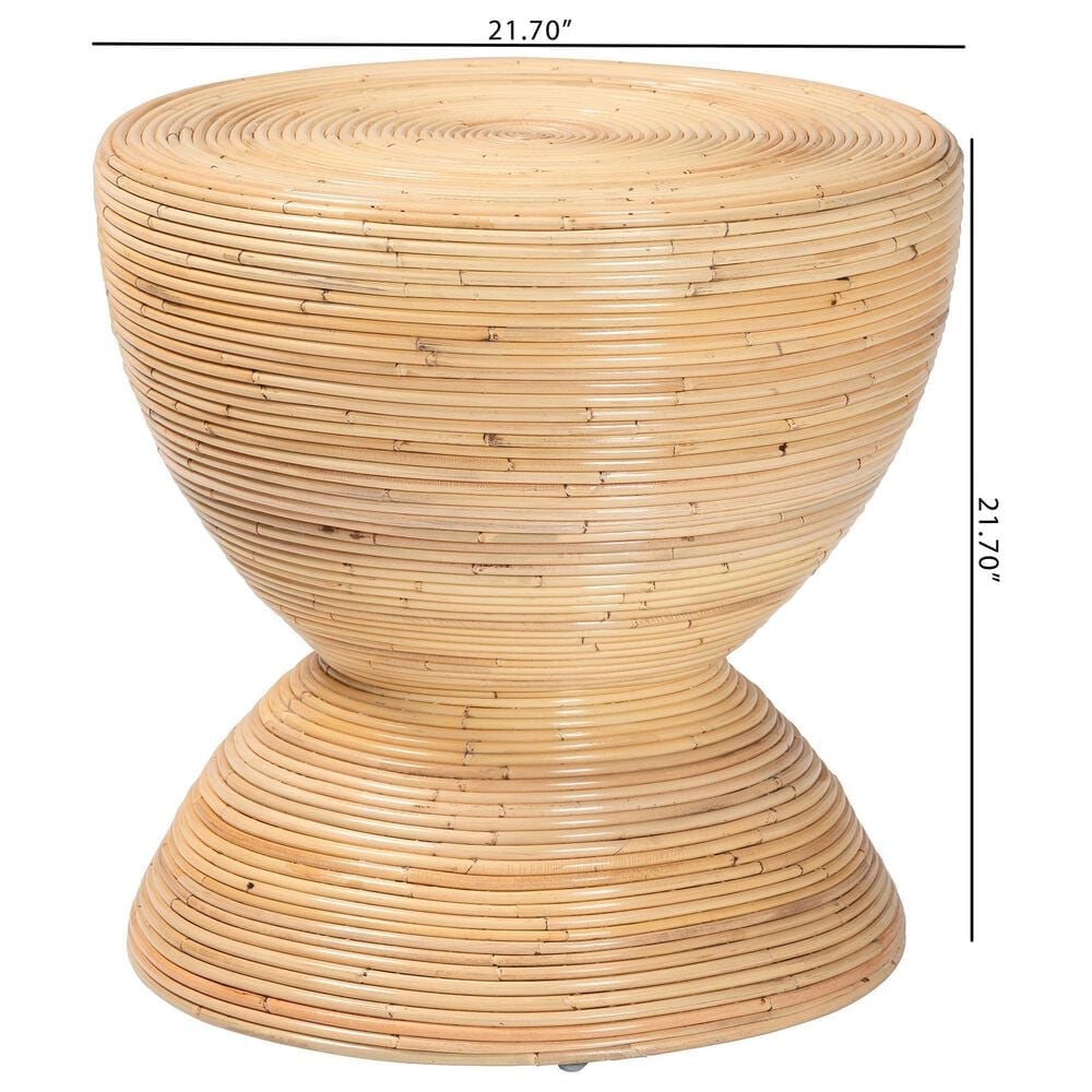 Baxton Studio Tokyo Side Table in Natural Brown, , large