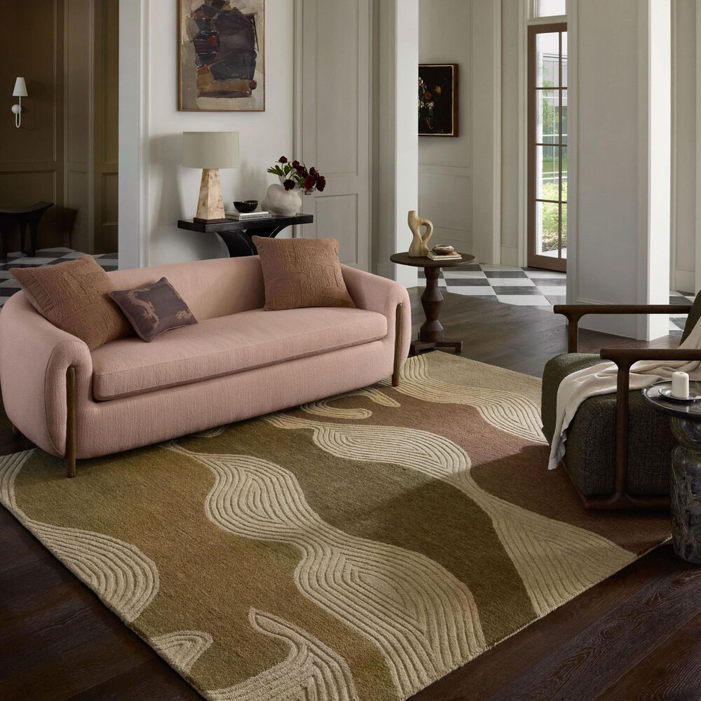 Loloi Madi Linen and Multicolor 5' x 7'6" Area Rug, , large