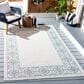 Safavieh Bermuda Floral 5"3" x 7"6" Ivory and Light Blue Indoor/Outdoor Area Performance Rug, , large