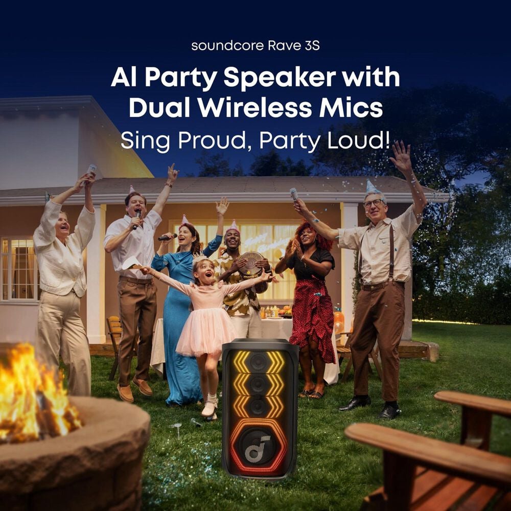 Anker Rave 3S AI Karaoke Party Speaker in Black, , large