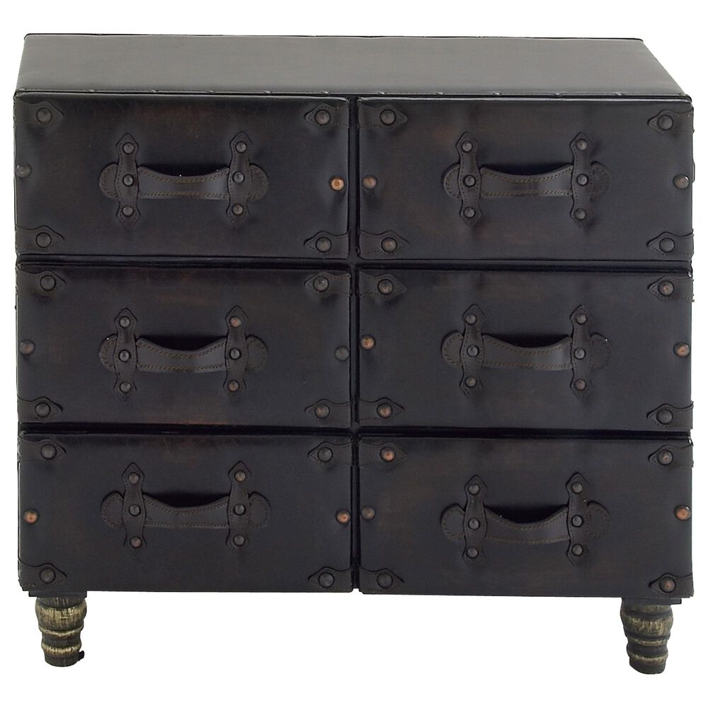 Uma Enterprises 6-Drawer Chest in Black, , large