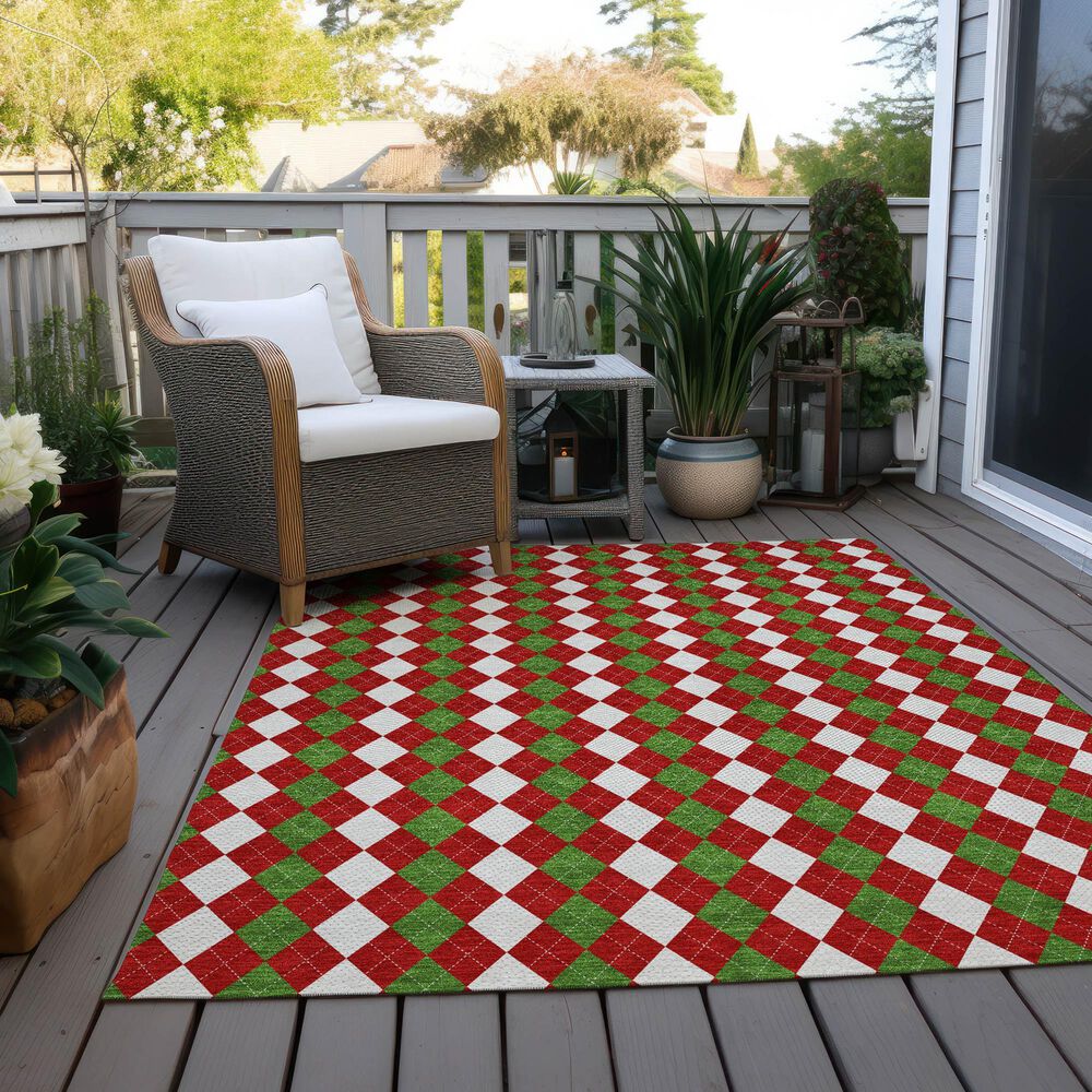 Dalyn Rug Company Wonderland WN20 3&#39; x 5&#39; Red Indoor/Outdoor Area Rug, , large