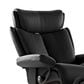 Stressless Magic Medium Chair and Ottoman in Paloma Black, , large