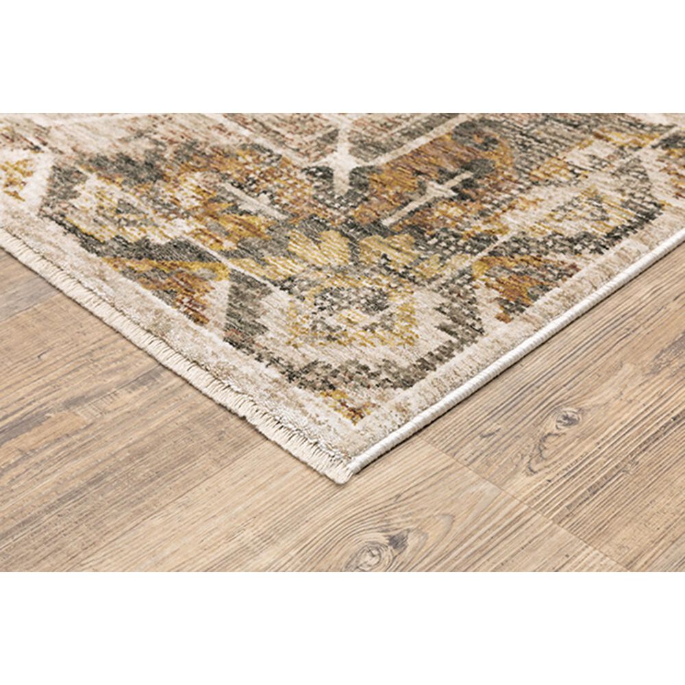 Oriental Weavers Maharaja Terrell 661C 7&#39;10&quot; x 10&#39;10&quot; Gold and Ivory Area Rug, , large