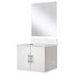 Lexora Home Geneva 24" Single Bathroom Vanity in Navy Blue with 2 cm White Quartz Top, Rectangular Sink and 18" Mirror, , large