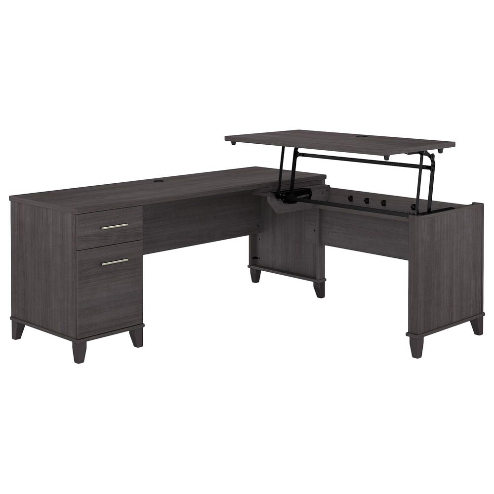 Bush Somerset 72&quot; 3-Position Sit to Stand L-Shaped Desk in Storm Gray, , large