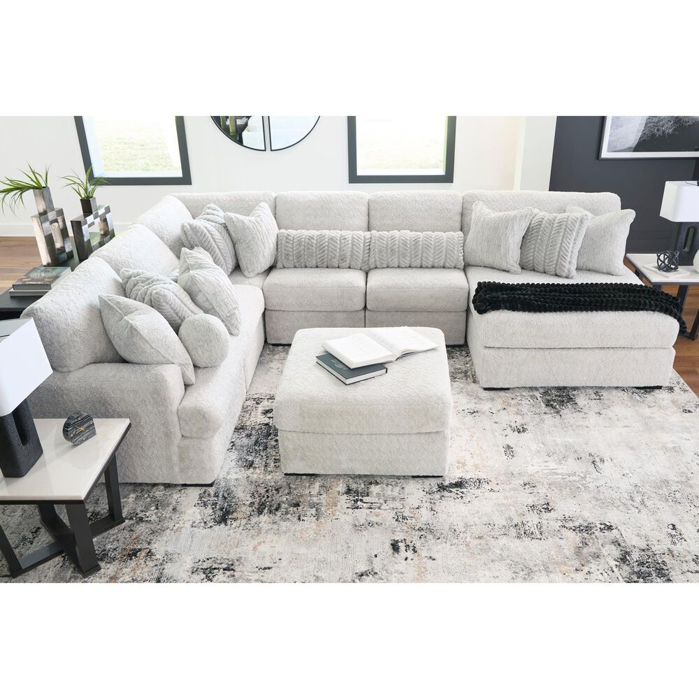 Ashley Cuddle Plush Oversized Accent Ottoman in Arctic, , large