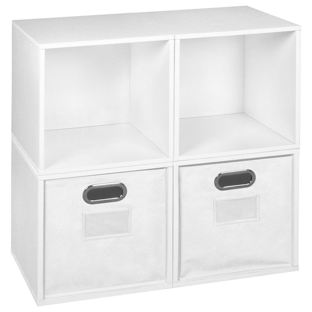 Regency Global Sourcing Niche Cubo 6-Piece Storage Set in White Wood Grain/White, , large