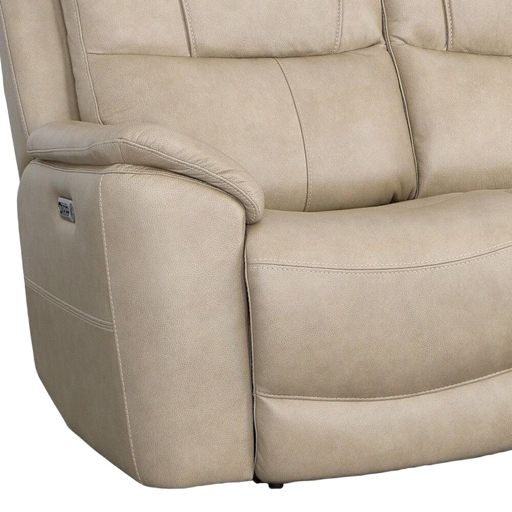 Flexsteel Crew 2-Piece Leather Power Reclining Living Room Set in Pebble, , large