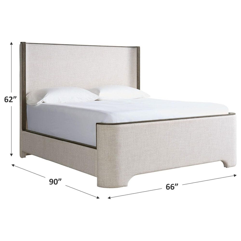Furniture Worldwide Modern Queen Upholstered Panel Bed in Monique Linen, , large