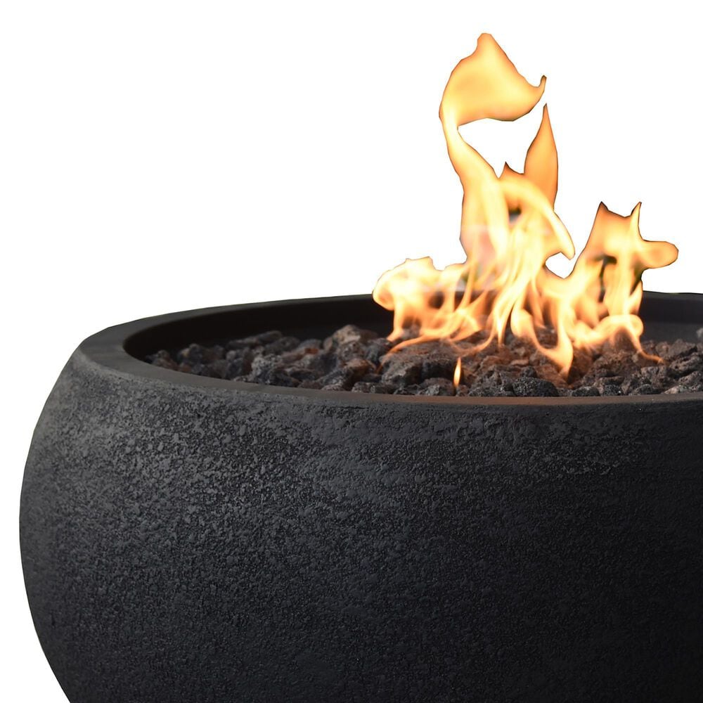 Elementi Fire York Round Natural Gas Fire Table in Black, , large