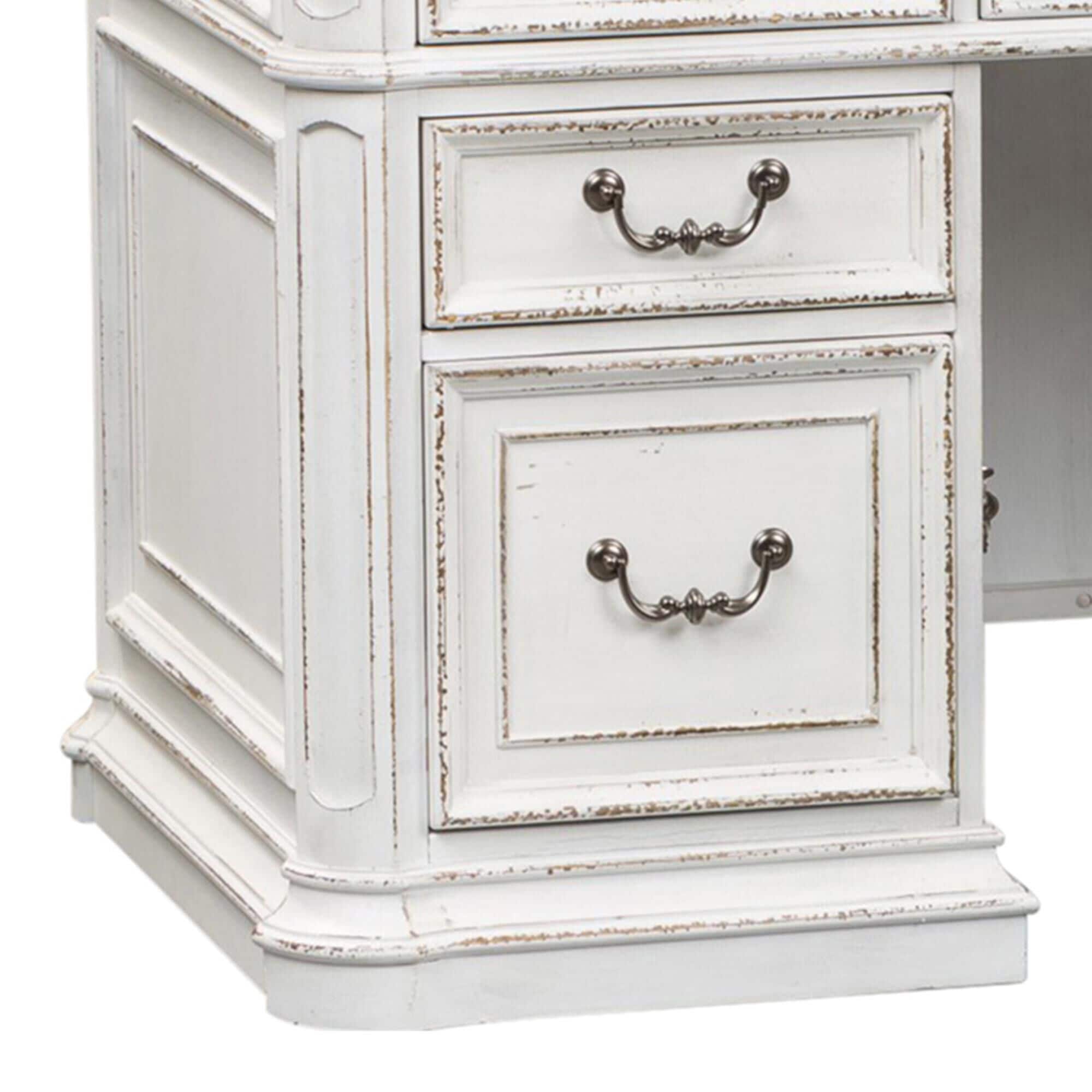 Belle Furnishings Magnolia Manor Jr Executive Desk in White