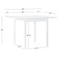 Linon Home Decor Torino Drop Leaf Dining Table in White - Table Only, , large