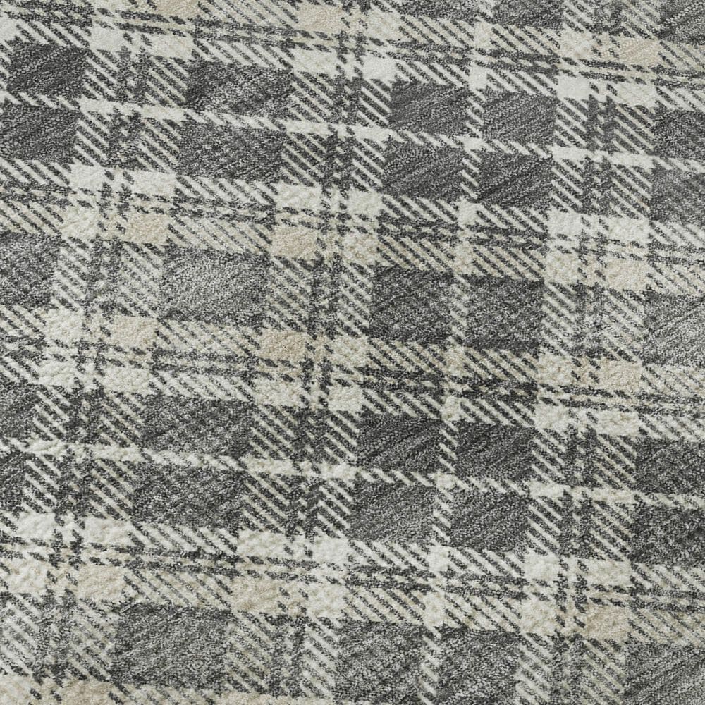 Dalyn Rug Company Soft Essentials Plaid Gray 3' x 5' Indoor/Outdoor Area Rug, , large