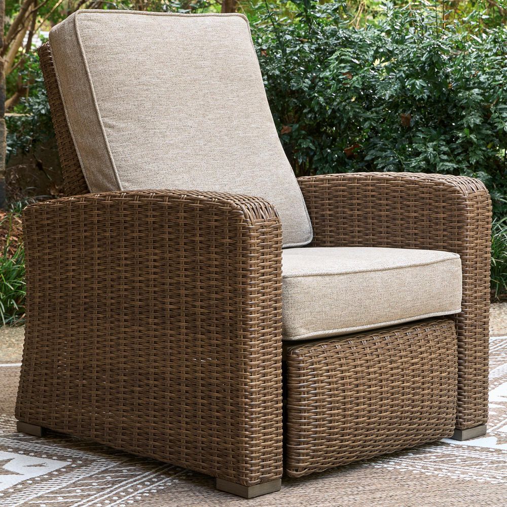 Ashley Laguna Heights Patio Push Back Recliner in Beige, , large