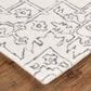 Feizy Belfort 5" x 8" Ivory and Charcoal Area Rug, , large