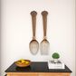 Maple and Jade 38" x 8" Farmhouse Kitchen Utensils Wall Decor in Brown and Silver (Set of 2), , large